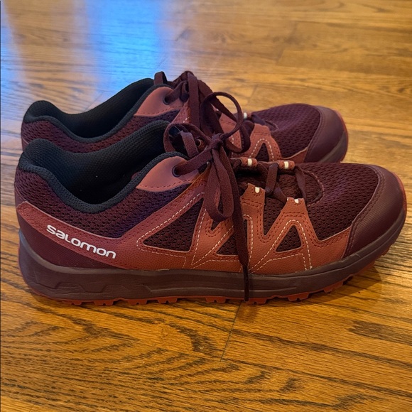 Salomon Burgundy and Maroon Trail Sneakers - Picture 3 of 6